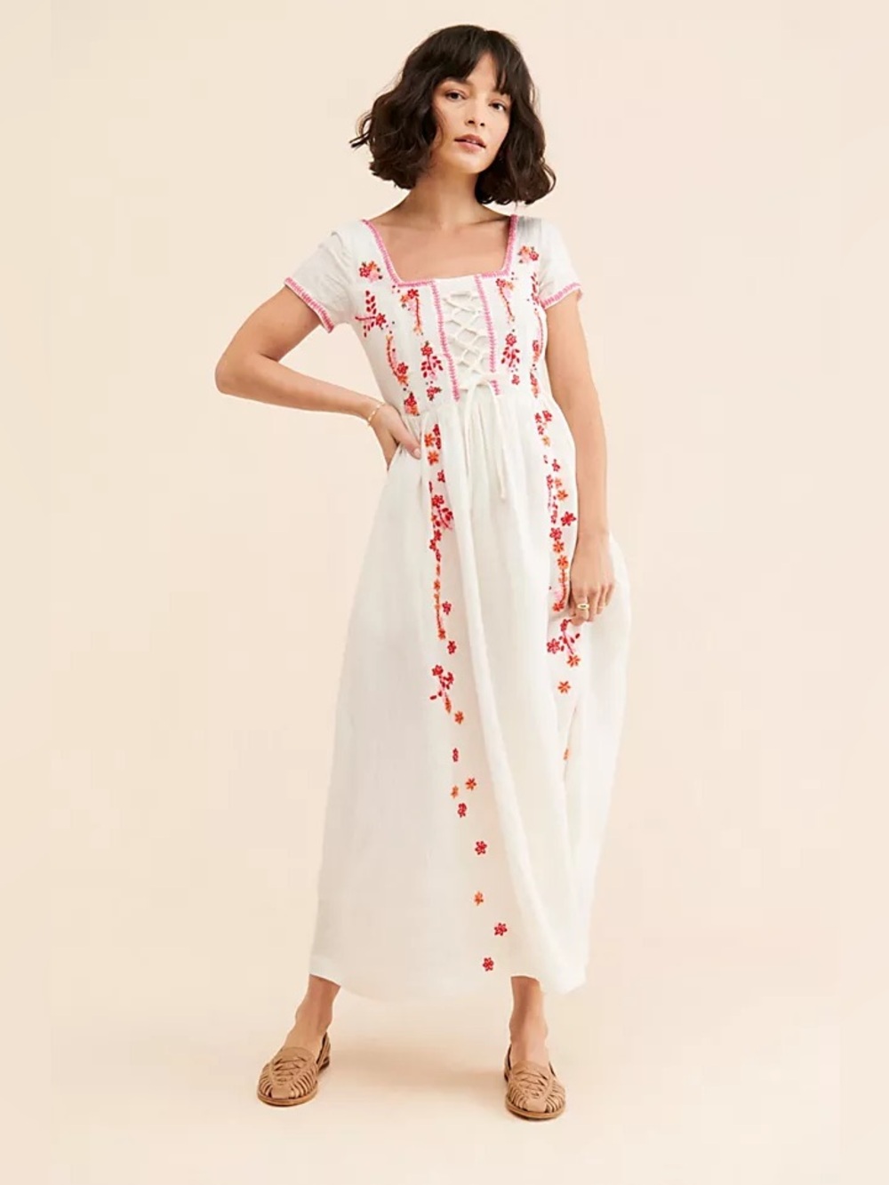 Tach Clothing Raffaella Embroidered Dress Size XS EUC